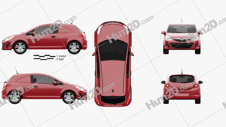 Vauxhall Corsa (D) Van 2010 Blueprint