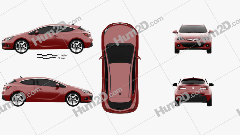 Vauxhall Astra GTC 2011 car clipart