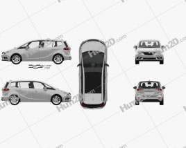 Vauxhall Zafira (C) Tourer com interior HQ 2016 clipart