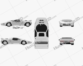 Vector W8 1990 car clipart