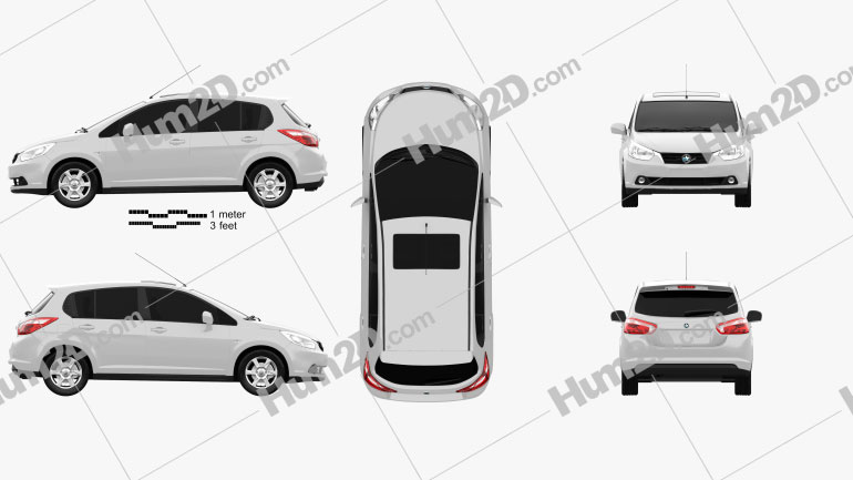 Venucia R50 2012 car clipart