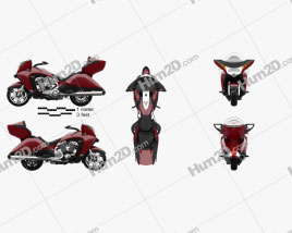 Victory Vision Tour 1800 2015 Motorcycle clipart
