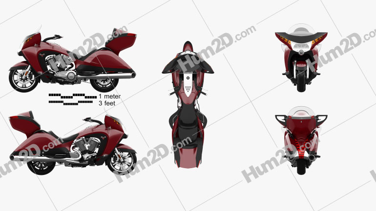 Victory Vision Tour 1800 2015 Motorcycle clipart