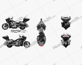 Victory Cross Country Tour 2016 Motorcycle clipart