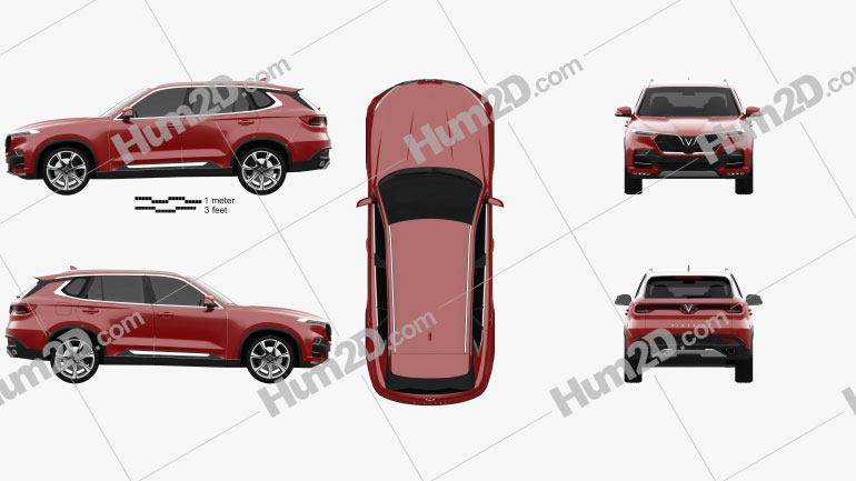 VinFast LUX SA-2.0 2018 car clipart