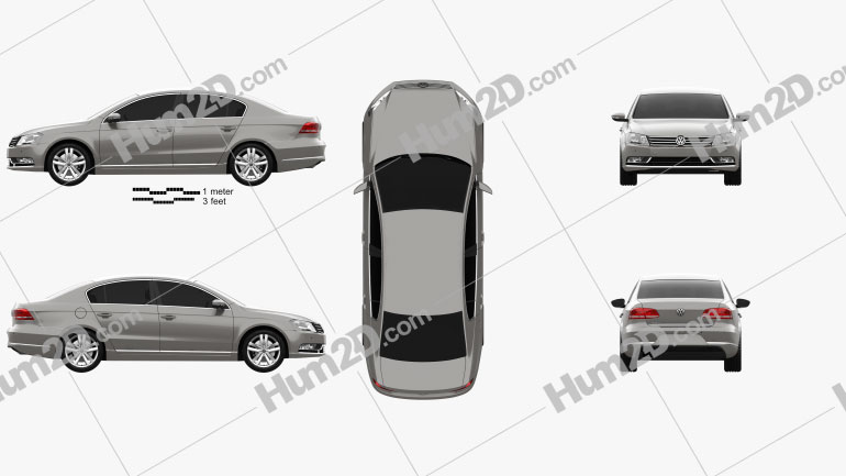 Volkswagen Passat 2011 car clipart