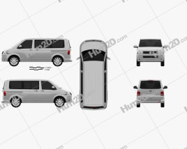 Volkswagen Transporter T5 Caravelle Multivan 2011 car clipart