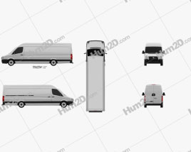 Volkswagen Crafter Extralong WB SHR 2011 clipart