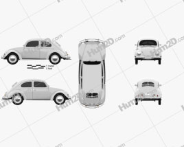 Volkswagen Beetle 1949 car clipart