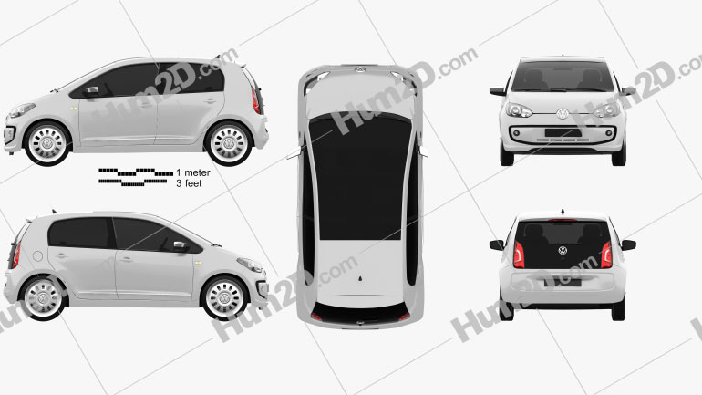 Volkswagen Up 5-door 2012 car clipart