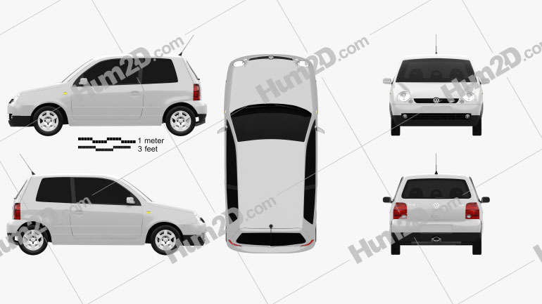 Volkswagen Lupo 1998 car clipart