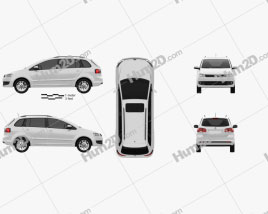 Volkswagen SpaceFox (Suran) 2012 car clipart