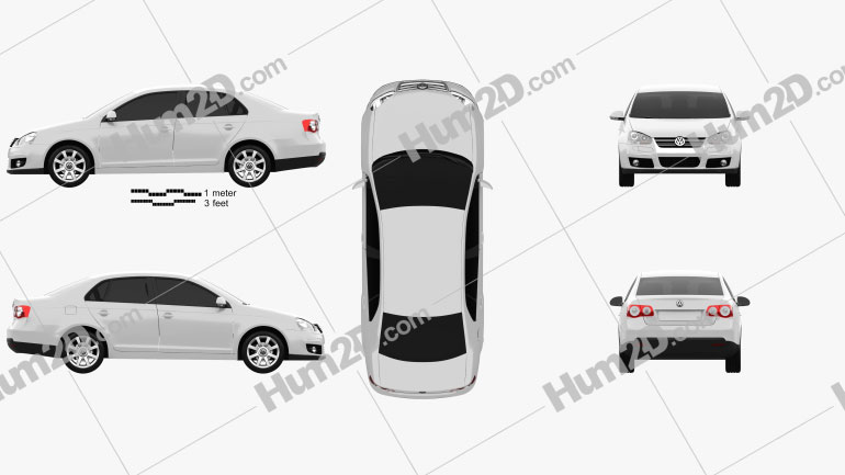 Volkswagen Jetta (A5) 2010 car clipart