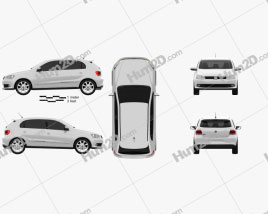 Volkswagen Gol de 5 portas 2012 car clipart