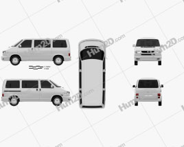 Volkswagen Transporter (T4) Caravelle 1996 clipart