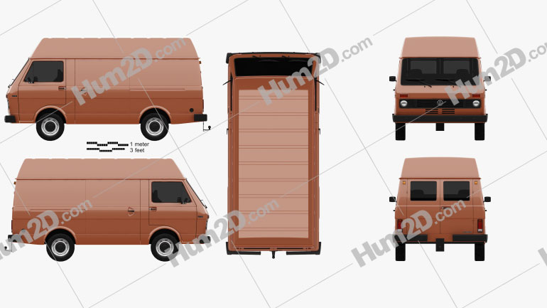 Volkswagen LT Panel Van 1975 Blueprint