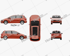 Volkswagen Golf Sportsvan 2014 car clipart