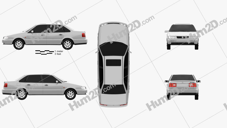 Volkswagen Passat (B4) sedan 1993 car clipart