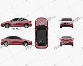 Volkswagen Golf convertible 2011 car clipart