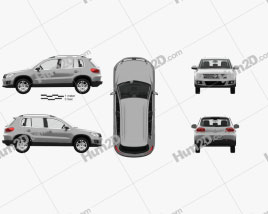 Volkswagen Tiguan Sport & Style with HQ interior 2012 car clipart