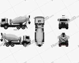 Volkswagen Constellation (26-260) Mixer Truck 3-axle 2011 clipart