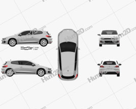 Volkswagen Scirocco 2015 car clipart