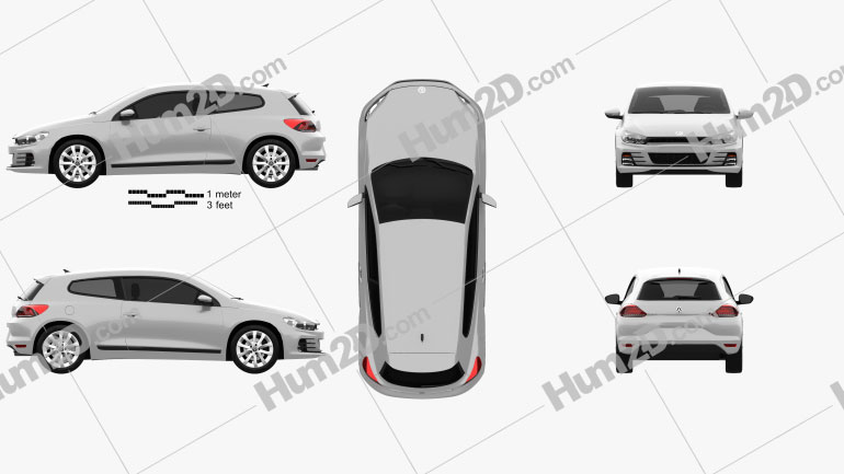 Volkswagen Scirocco 2015 car clipart