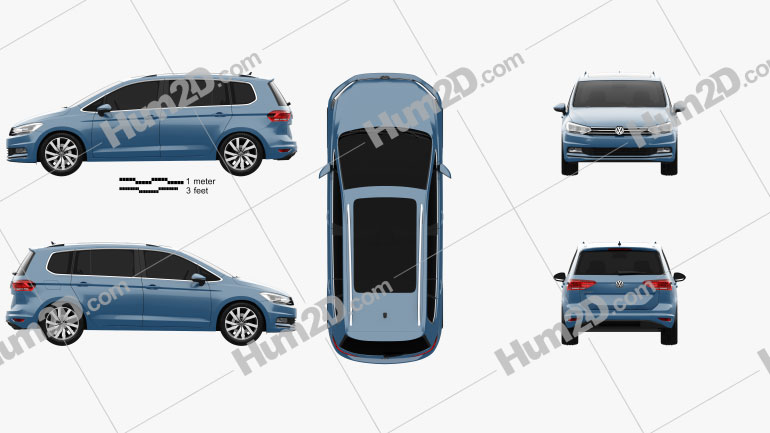 Volkswagen Touran 2015 clipart