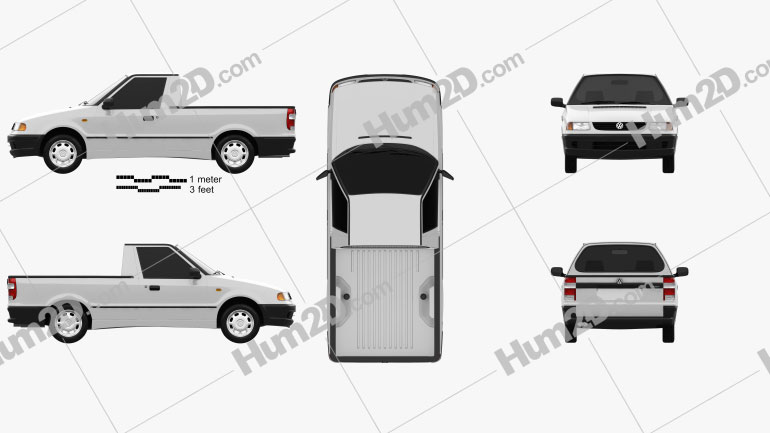 Volkswagen Caddy 1995 car clipart