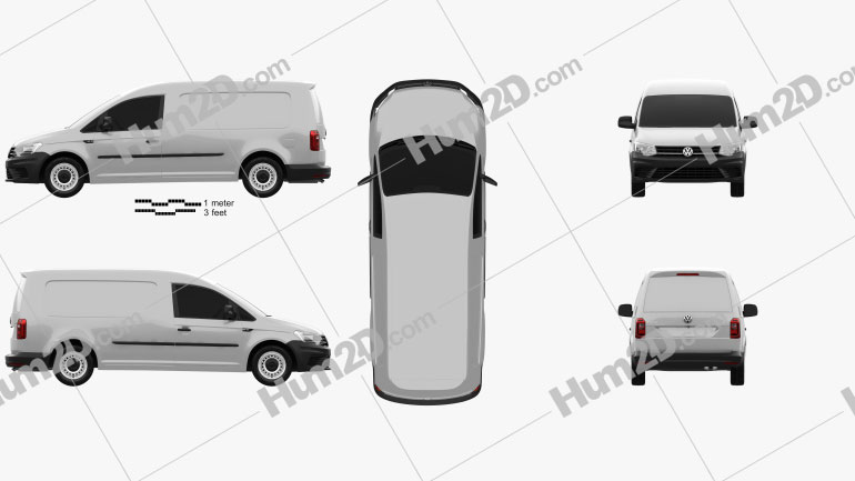 Volkswagen Caddy Maxi Panel Van 2015 clipart