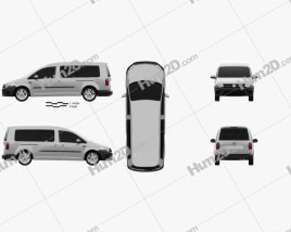 Volkswagen Caddy Maxi Trendline 2015 clipart