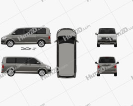 Volkswagen Transporter (T6) Multivan 2016 clipart