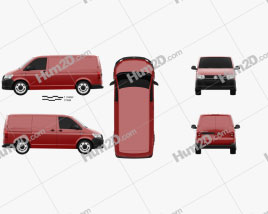 Volkswagen Transporter (T6) Furgão 2016 clipart