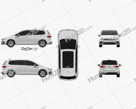 Volkswagen Touran R-Line 2015 clipart