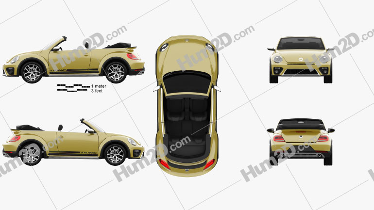Volkswagen Beetle Dune Cabrio 2016 car clipart