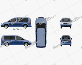Volkswagen Caddy Maxi 2004 clipart