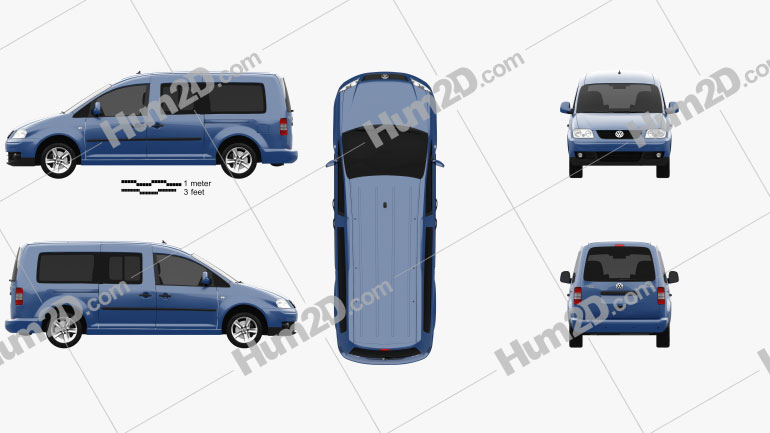 Volkswagen Caddy Maxi 2004 clipart