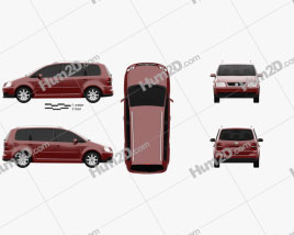 Volkswagen Touran 2003 clipart