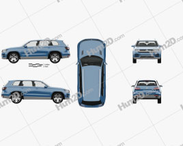 Volkswagen CrossBlue with HQ interior 2013 car clipart
