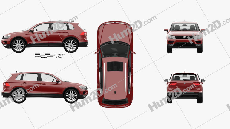 Volkswagen Tiguan with HQ interior 2015 car clipart