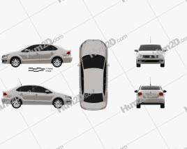 Volkswagen Vento 2016 car clipart