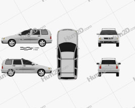 Volkswagen Polo Variant 1997 car clipart
