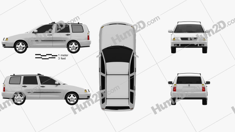 Volkswagen Polo Variant 1997 car clipart