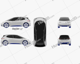 Volkswagen ID 2016 car clipart