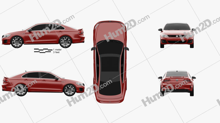 Volkswagen Lamando GTS 2016 car clipart