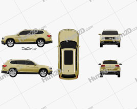 Volkswagen Atlas SEL 2021 car clipart