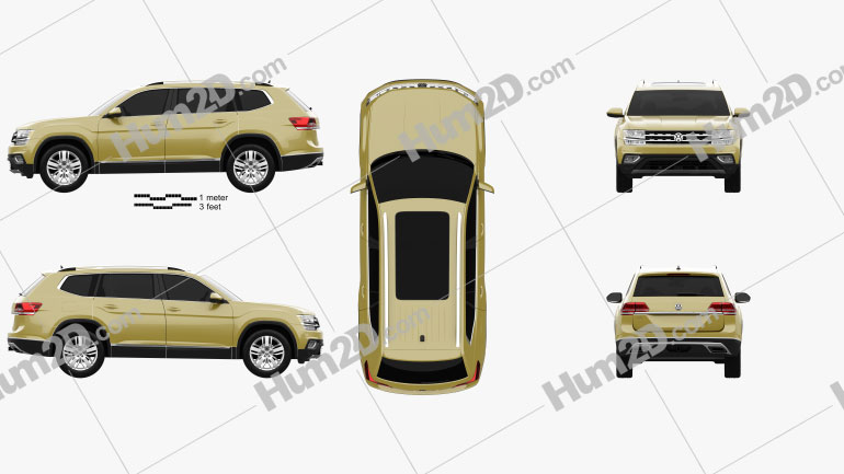 Volkswagen Atlas SEL 2021 car clipart