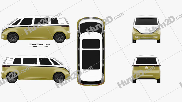 Volkswagen ID Buzz 2017 clipart