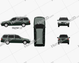 Volkswagen Golf Variant 1993 car clipart