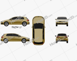 Volkswagen Golf R-Line 2017 car clipart